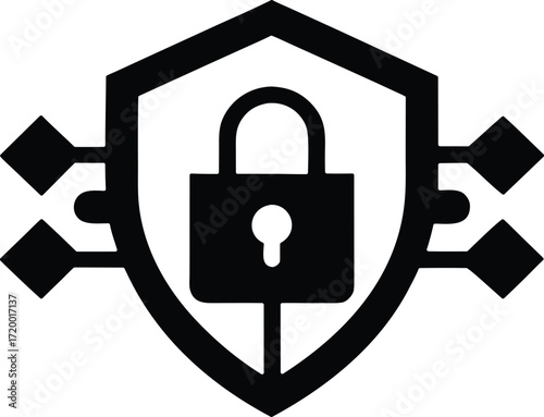 Lock health data vector icon.