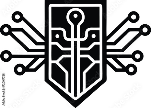 Medical ai vector icon.