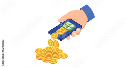 Seamless digital transactions and money transfers with modern mobile payment technology.