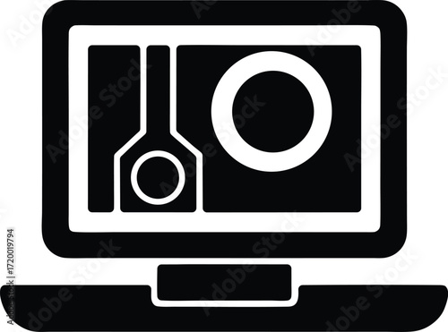 Online pathology vector icon.