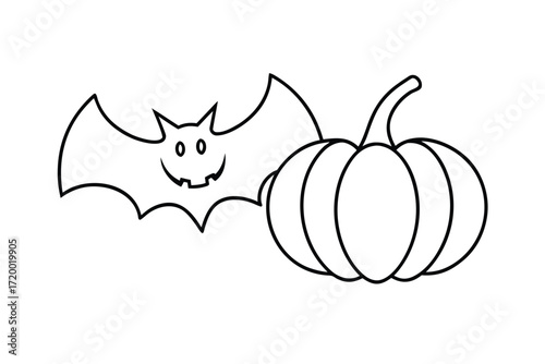 vector illustration of a pumpkin animal design icon