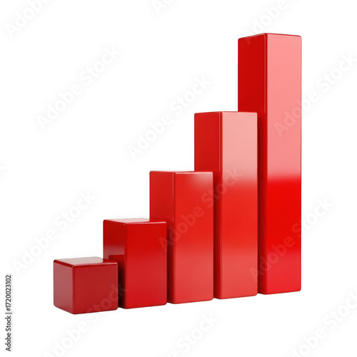 Red bar chart showing upward trend and business growth over time transparent background Free Download Red bar chart showing upward trend and business growth over time transparent background - GFXLoad