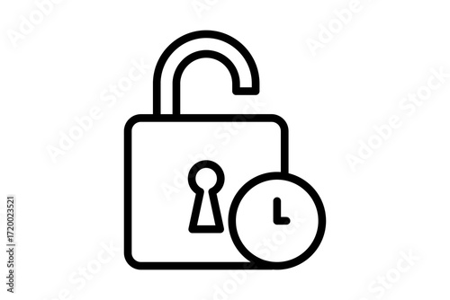 Security icon as antivirus protection - ideal for businesses and social networks information technology