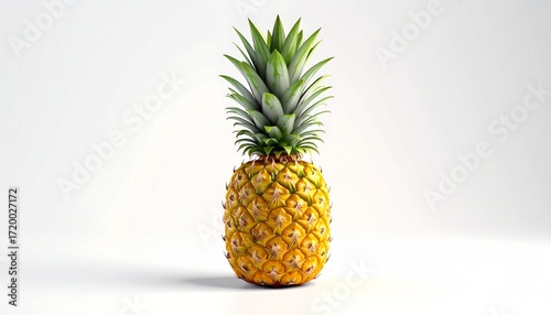 Pineapple isolated on white background high quality realistic
