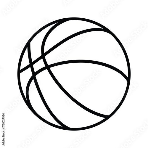 Simple Basketball Line Art Icon Graphic Design Sport Ball
