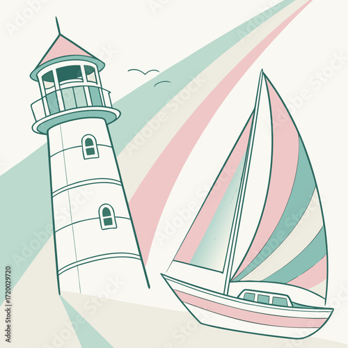 Minimal Vertical Pastel Transparency Layers 1