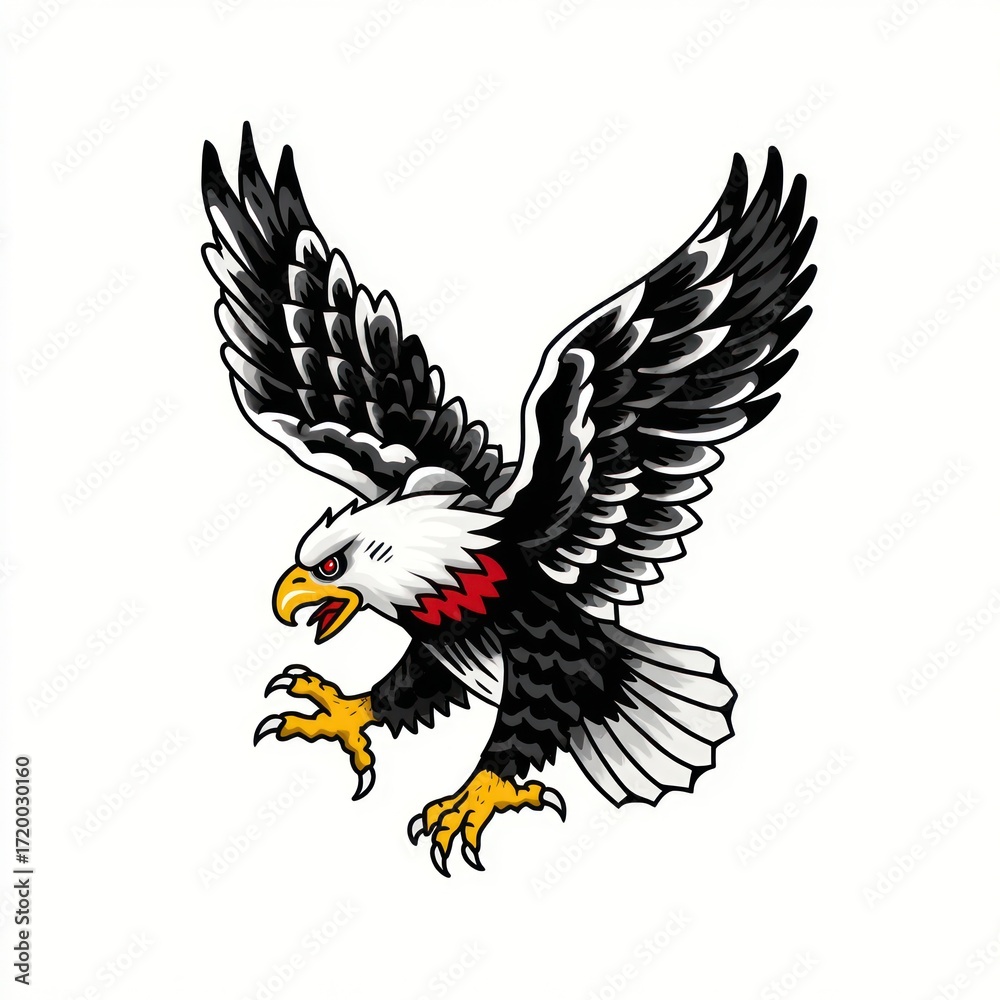 Obraz premium Eagle in flight graphic design