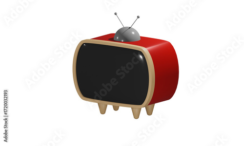 red retro tv