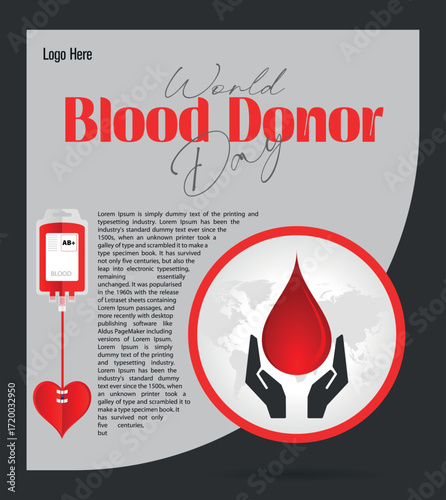 World Blood Donor Day Vector Background