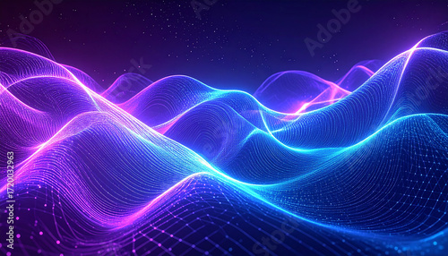 Abstract background showing magnetic field lines glowing in blue and purple, futuristic physics-inspired wave pattern. No people, no text, no watermark.