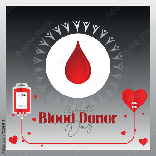 World Blood Donor Day Vector Background