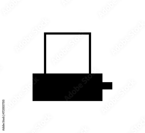 Simple black and white graphic representation of a printer.