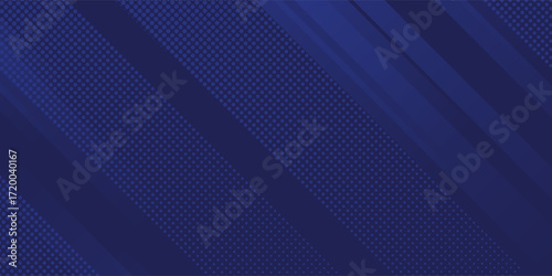 Bright navy blue dynamic abstract vector background with diagonal lines. Trendy classic color of 2020. 3d cover of business presentation banner for sale event