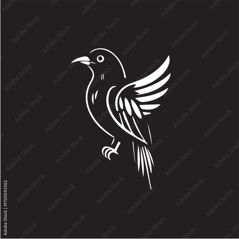 Fototapeta premium Elegant Bird Icon Design A Simple and Symbolic Vector Illustration
