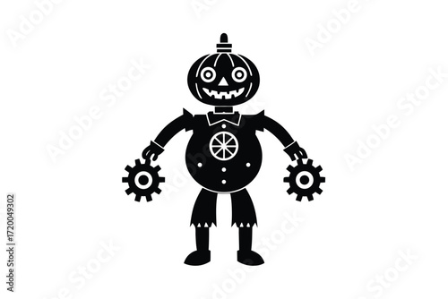 man with a big smile robot cartoon android illustration 3d design icon