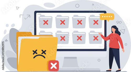 Flat Design Folder Not Found Error