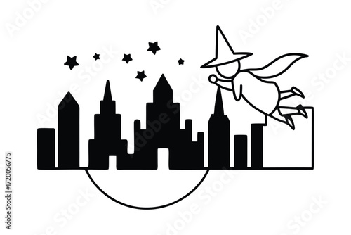 vector illustration of a city art design icon symbol 