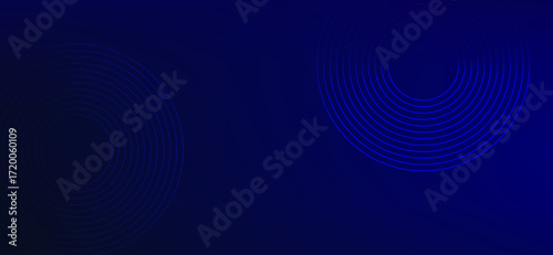 Abstract blue background with circular shapes and gradient effects creates a modern, minimalist design ideal for technology, business, or creative projects and presentations