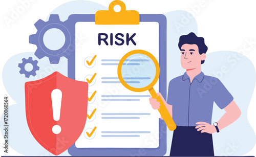Risk assessment and management concept illustration.