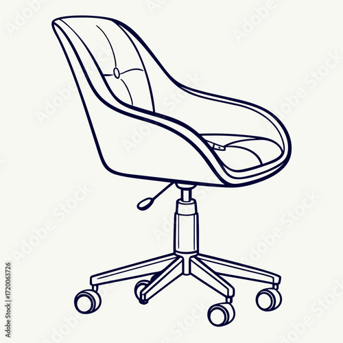 Modern office chair with adjustable height for comfort