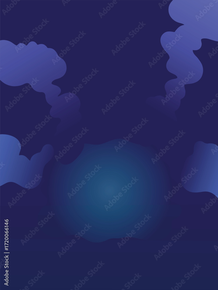 Fototapeta premium Clouds in the Night Sky Background