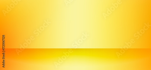 Vibrant gradient background features a blend of warm yellows and oranges, creating a sunny and inviting atmosphere with a subtle studio-like backdrop and a clean horizontal line