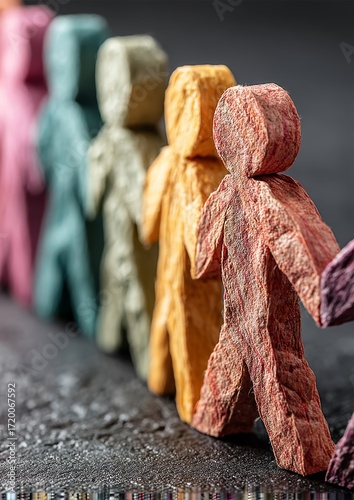 Colorful Figures Representing Partnership and Collaboration in Sustainable Development Goals