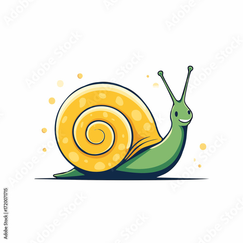 Happy Snail Illustration A Cheerful and Whimsical Design