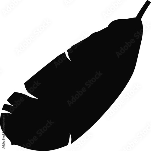 Black Silhouette of Banana Leaf Thali with Food, Traditional Indian/Bengali Meal Vector, Minimal Cultural Cuisine Illustration, Isolated Design