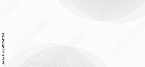 A minimalist abstract background features soft white and gray hues with subtle curved shapes and radial lines, creating a clean, modern design perfect for various digital applications