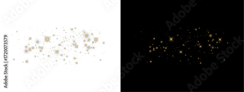 Dust Light Christmas PNG Shiny Glitter Gold Burst Sparkle Flash Fantasy Holidays Illustration
