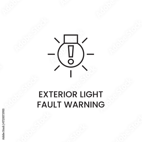 Exterior Light Fault Warning Dashboard Symbol
