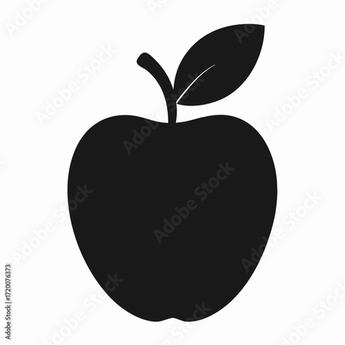 cocky apple fruit on white background