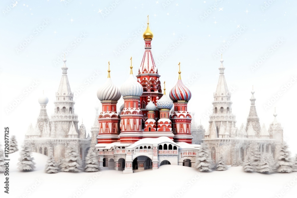 Obraz premium Christmas vintage architecture building landmark.