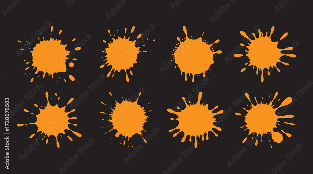 Fototapeta premium ink spill illustration design template