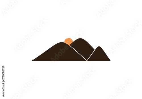 mountain adventure icon logo vector