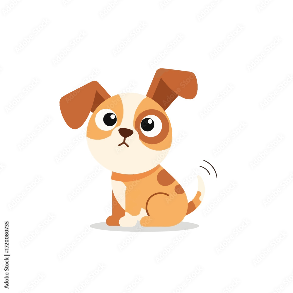 Fototapeta premium Adorable Puppy Illustration A Cute Cartoon Dog