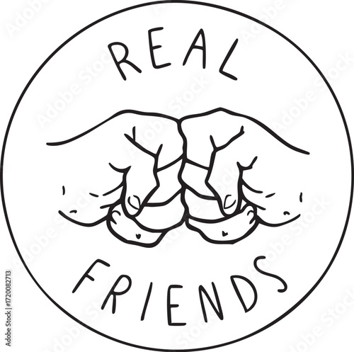 Real Friends Fist Bump - Symbol of True Friendship and Unity

