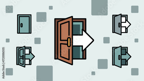Open door leads to new opportunities and choices