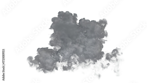 black Smoke on transparent background