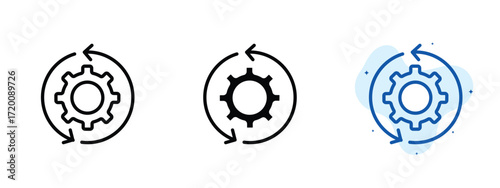 Set of pixel perfect colored Automation icon.eps , 1 Silhouette, 1 Unexpanded, Automation icon symbolizing process efficiency and smart systems.