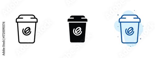 Set of pixel perfect colored Hot coffee cup icon.eps , 1 Silhouette, 1 Unexpanded, Hot coffee cup icon representing steaming drink.