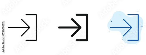 Set of pixel perfect colored Login icon.eps , 1 Silhouette, 1 Unexpanded, Login icon symbolizing user entry and account access.