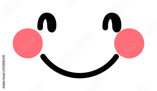 Silly Grinning Face Vector Illustration