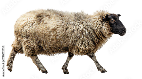 A sheep isolated on transparent background