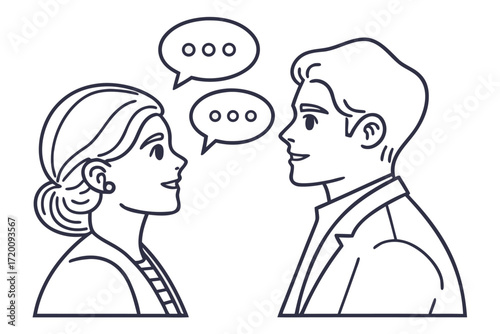 Vector illustration of a mother and her children loving their family