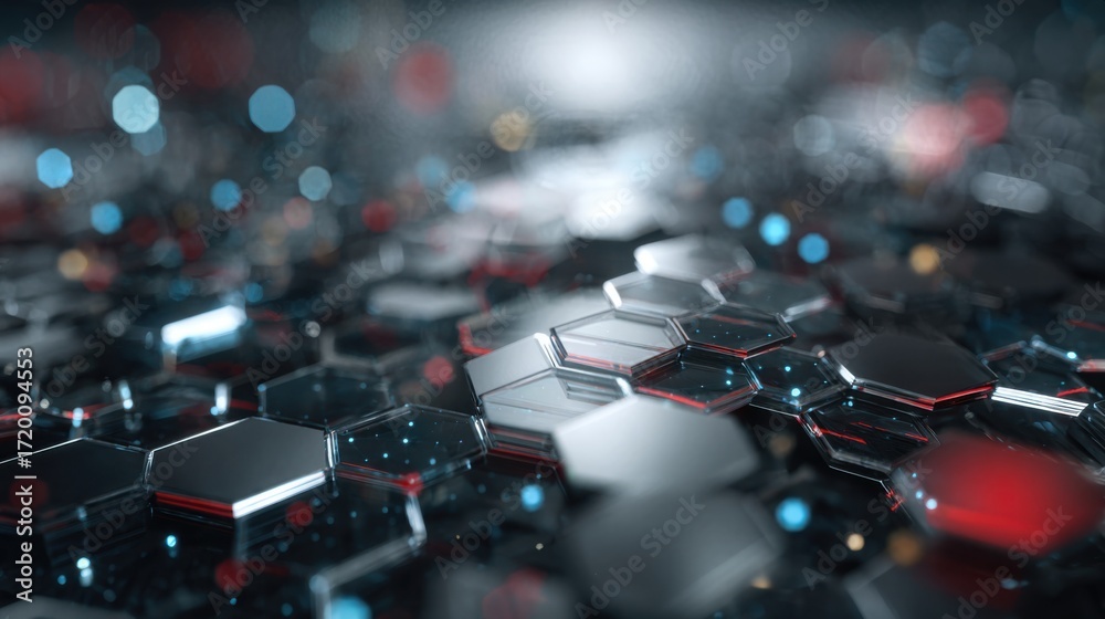 Obraz premium abstract hexagonal technology surface