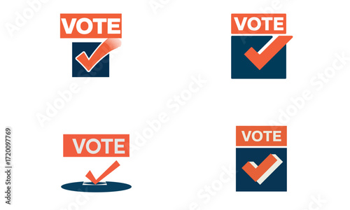 Vote check mark symbol design for election campaign illustration 

