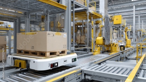 forklift in warehouse