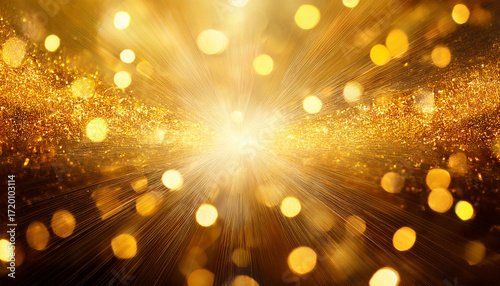 Festive Yellow Gold Bright Light Background Shine
